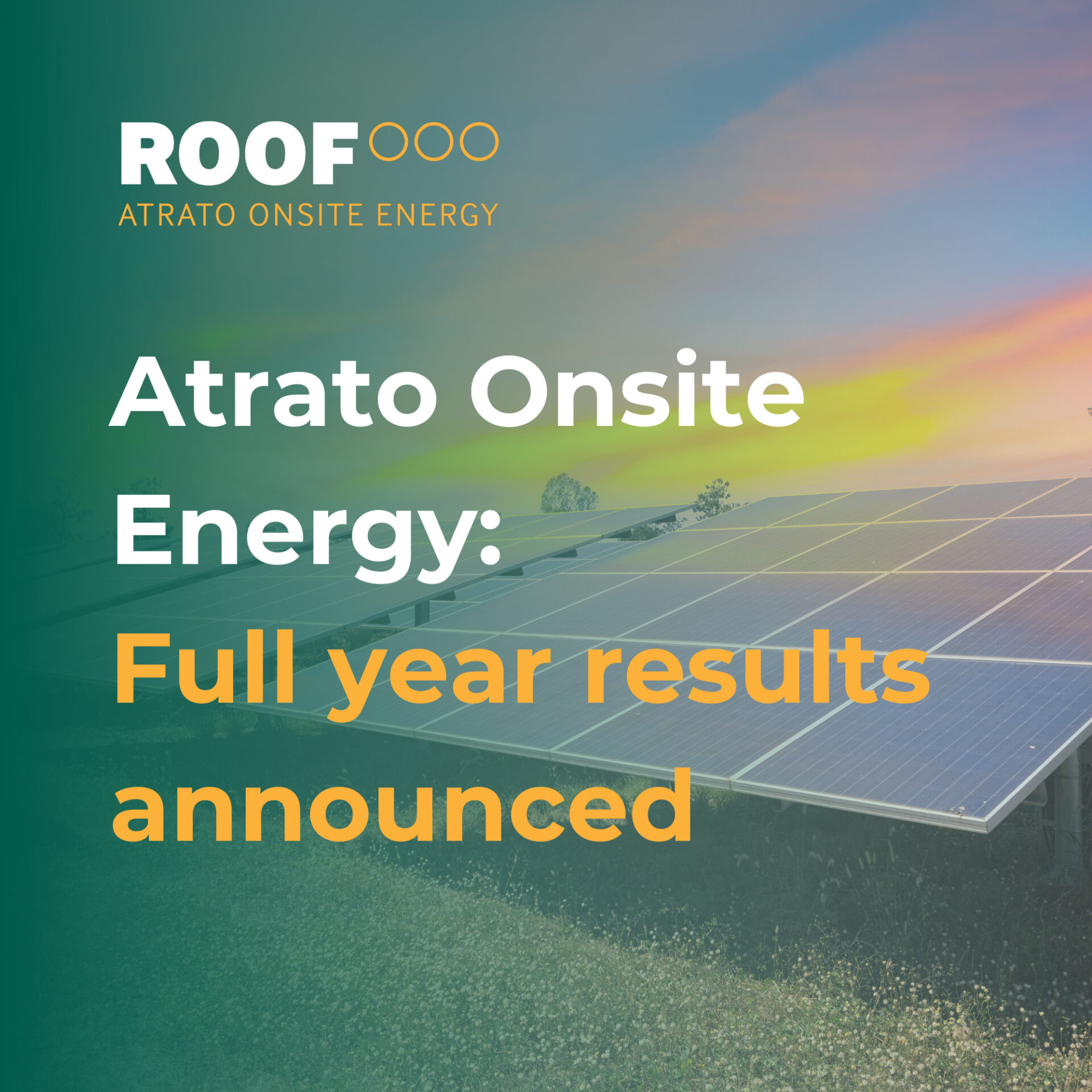 Atrato Onsite Energy Full Year Results